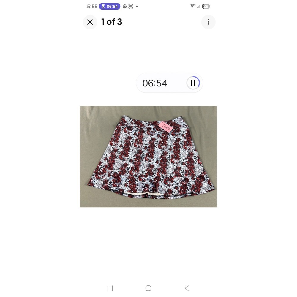 Golftini Womens Golf Skort Cosmic Ruffle Tech Print Medium Multicolor MSRP $128